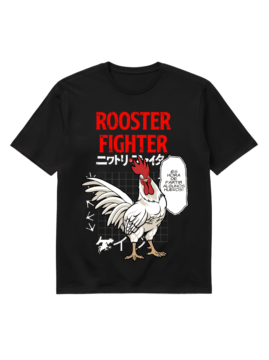 Polera Rooster Fighter - "A Partir Huevos"